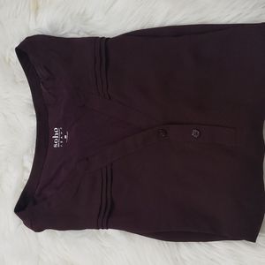 SOHO NEW YORK && COMPANY XL , PLUM TOP 100% Rayon 100% POLYESTER